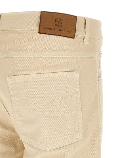 Brunello Cucinelli Logo Embroidery Jeans