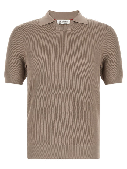 Brunello Cucinelli Knitted Polo Shirt