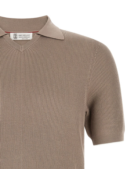 Brunello Cucinelli Knitted Polo Shirt