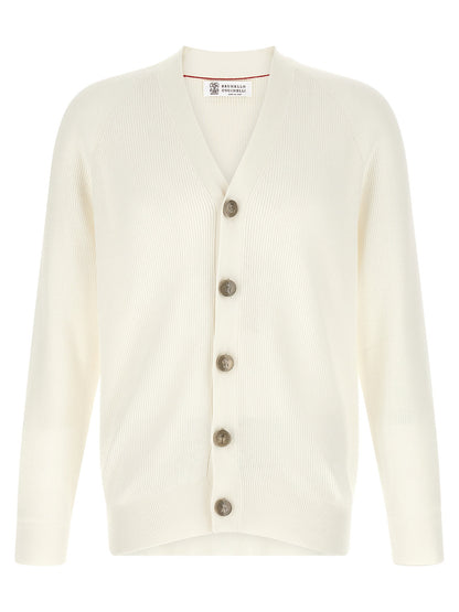 Brunello Cucinelli English Ribbed Cardigan