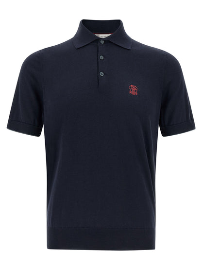 Brunello Cucinelli Logo Embroidery Polo Shirt