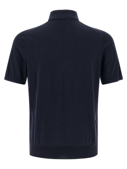 Brunello Cucinelli Logo Embroidery Polo Shirt