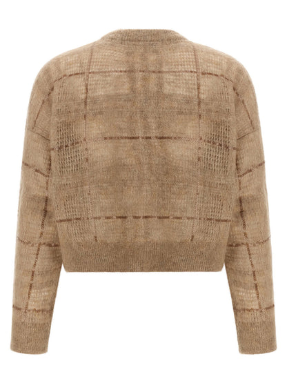 Brunello Cucinelli Sequin Check Sweater
