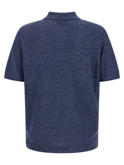 Brunello Cucinelli Linen Cotton Polo Shirt