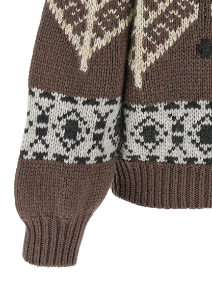 Brunello Cucinelli Brown Nordic Heritage Sweater