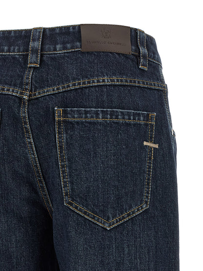 Brunello Cucinelli Shiny Bartack Jeans