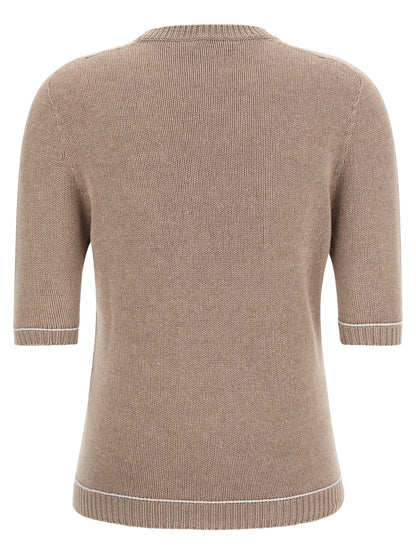 Fabiana Filippi Gauze Platinum Sweater