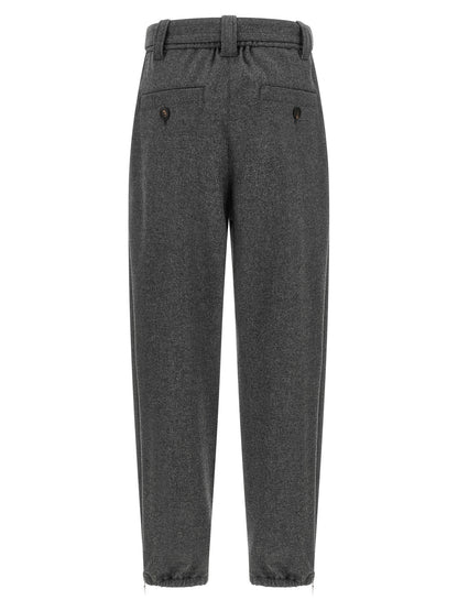 Brunello Cucinelli Grey Loose Cargo Pants