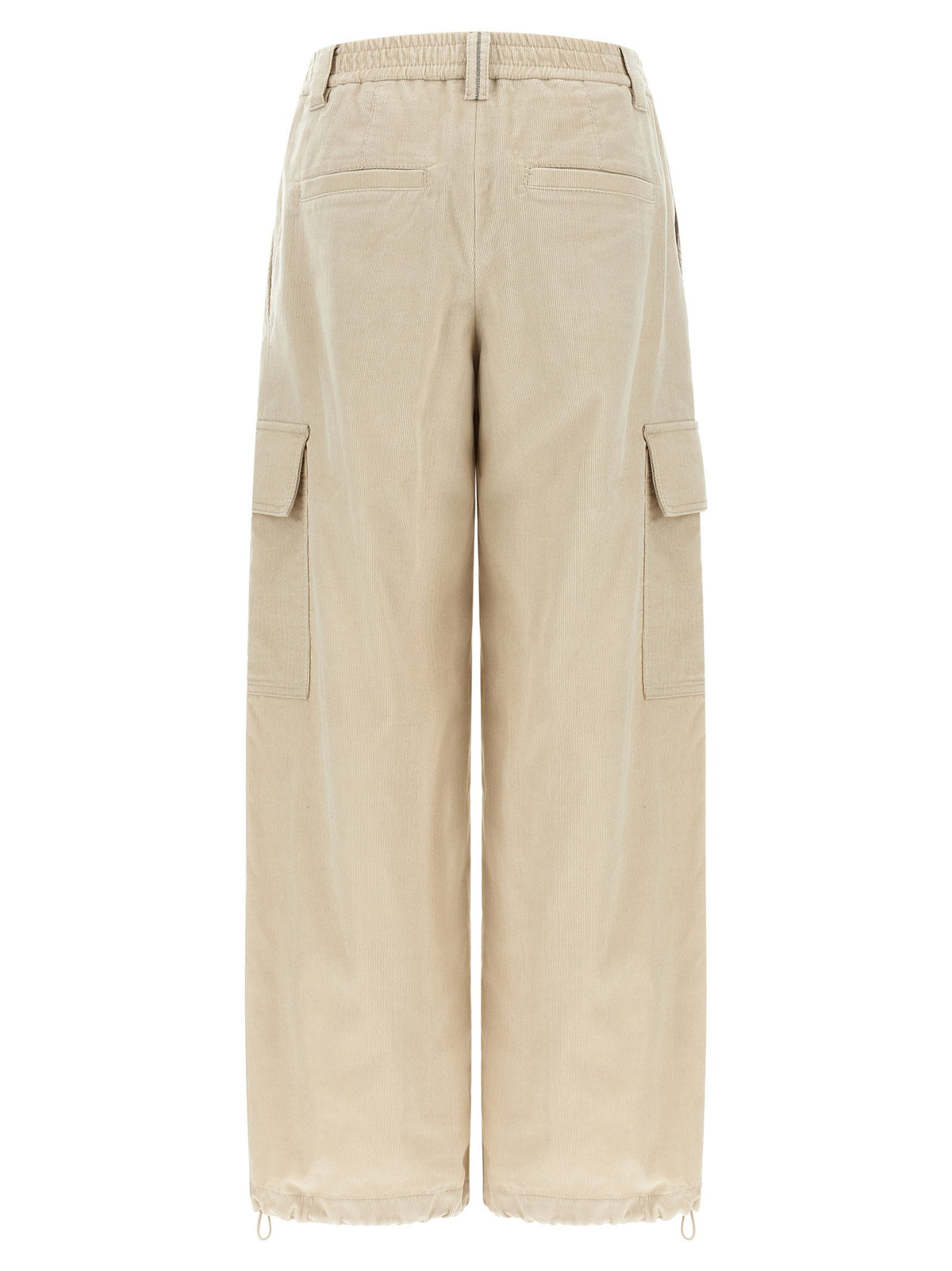Brunello Cucinelli Beige Baggy Cargo Pants