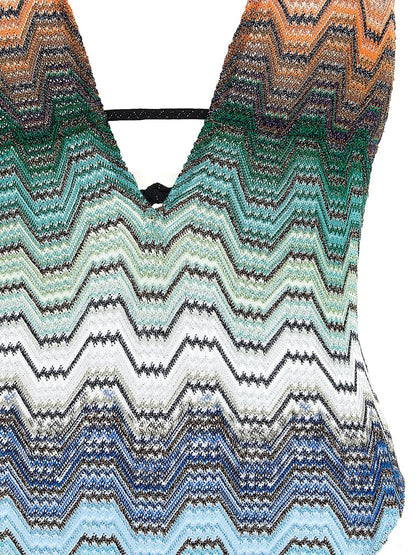 Missoni Greek Pattern One-piece Swimsuit