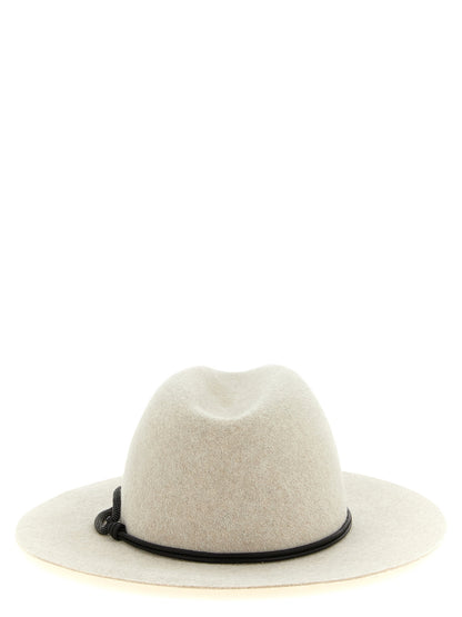 Brunello Cucinelli Fedora Hat With Wide Brim And Cord