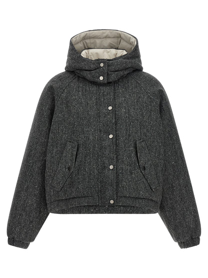 Brunello Cucinelli Shiny Zipper Pull Down Jacket