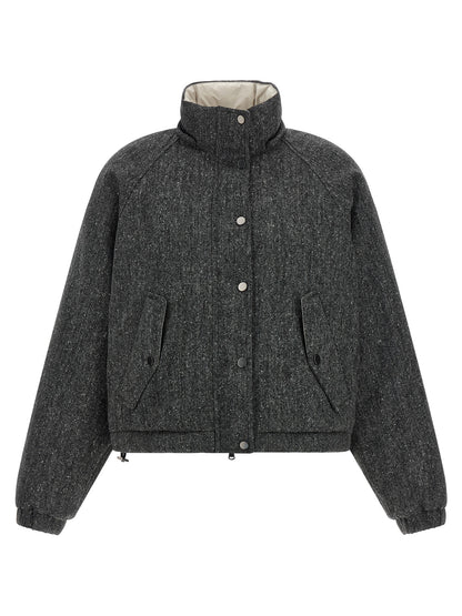 Brunello Cucinelli Shiny Zipper Pull Down Jacket