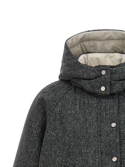 Brunello Cucinelli Shiny Zipper Pull Down Jacket