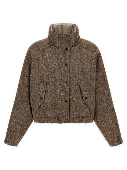 Brunello Cucinelli Donegal Tweed Down Jacket