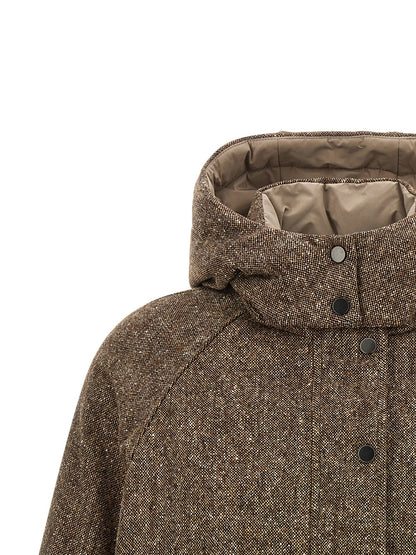 Brunello Cucinelli Donegal Tweed Down Jacket