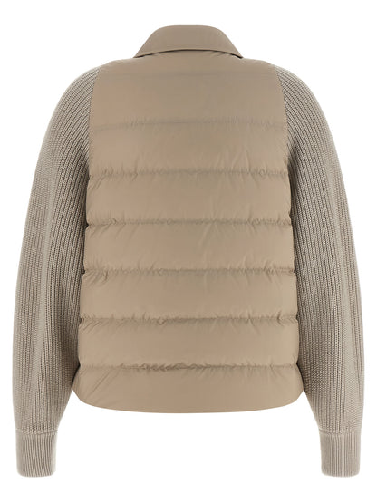 Brunello Cucinelli Shiny Flap Detail Down Jacket