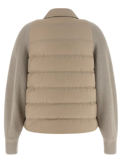 Brunello Cucinelli Shiny Flap Detail Down Jacket