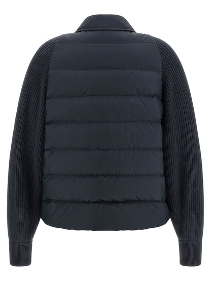 Brunello Cucinelli Shiny Flap Detail Down Jacket