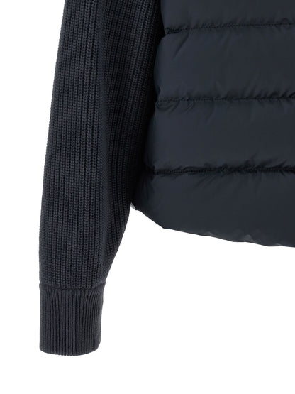 Brunello Cucinelli Shiny Flap Detail Down Jacket