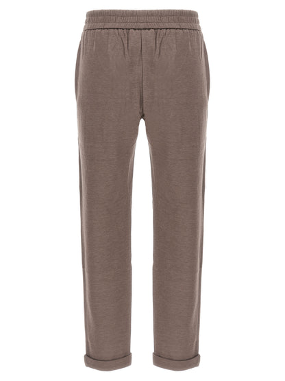 Brunello Cucinelli Shiny Pocket Detail Joggers