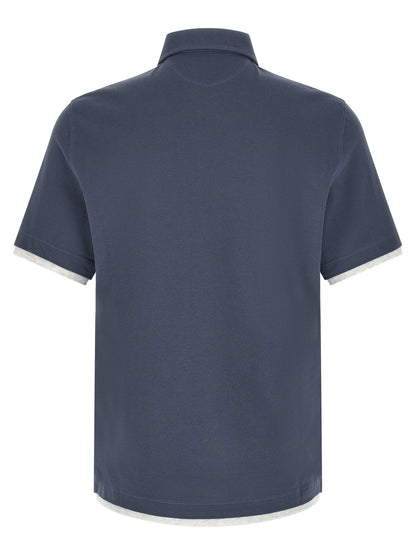 Brunello Cucinelli Double Layer Polo Shirt