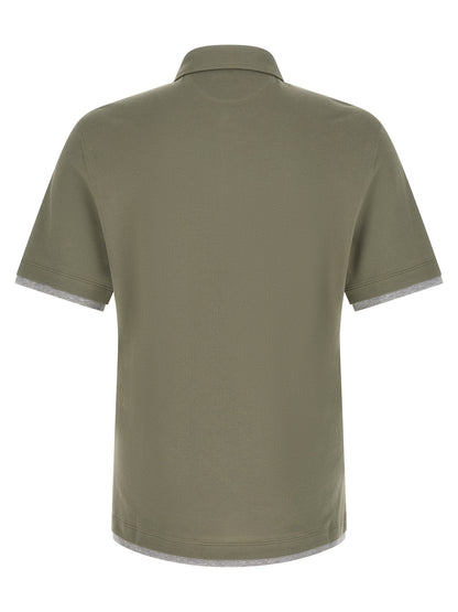 Brunello Cucinelli Faux Layering Polo Shirt