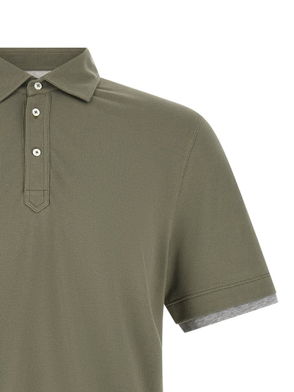 Brunello Cucinelli Faux Layering Polo Shirt
