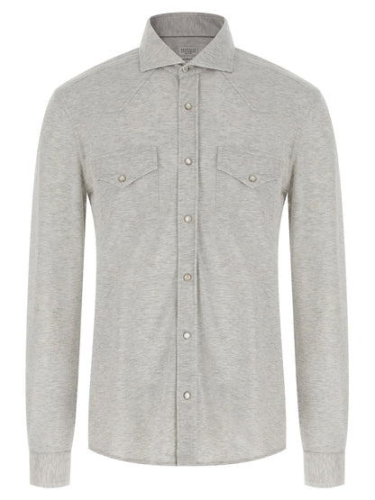 Brunello Cucinelli Piqué Cotton Shirt