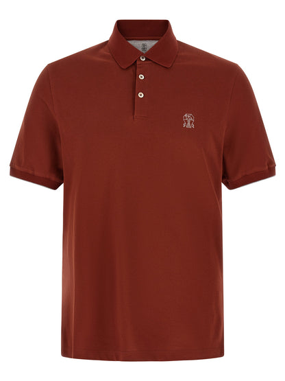 Brunello Cucinelli Logo Embroidery Polo Shirt