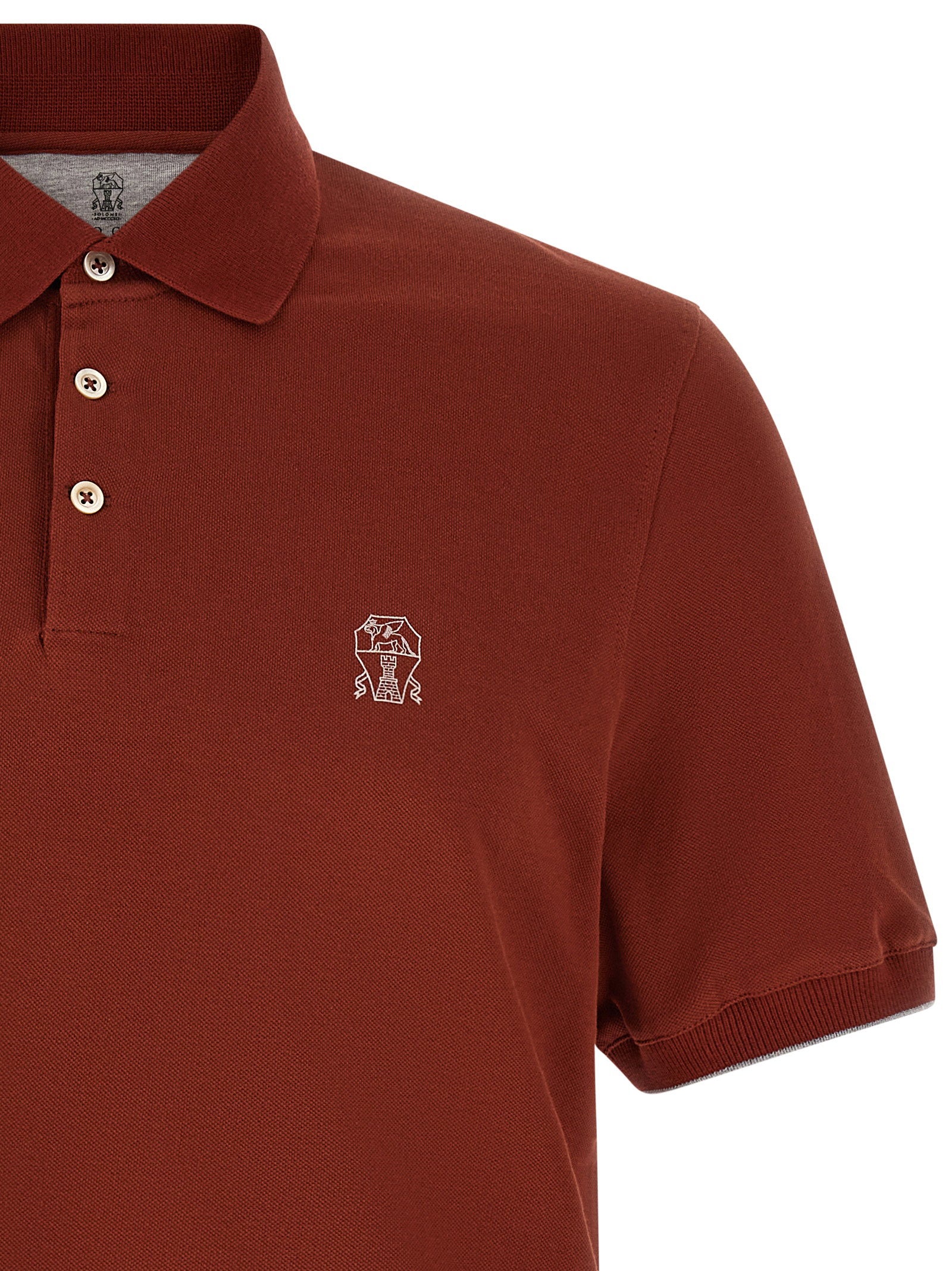 Brunello Cucinelli Logo Embroidery Polo Shirt