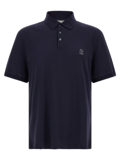 Brunello Cucinelli Logo Piqué Polo Shirt