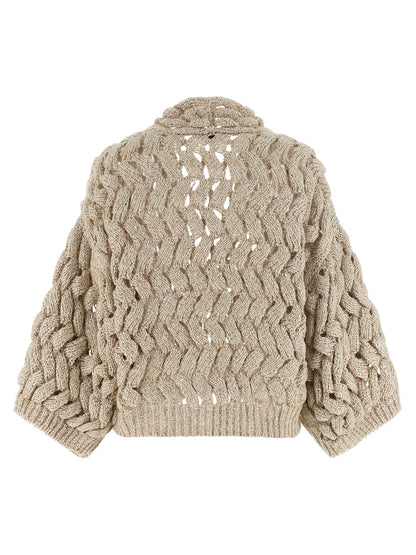 Brunello Cucinelli Dazzling Cable Cardigan