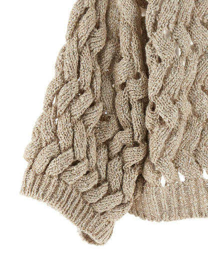 Brunello Cucinelli Dazzling Cable Cardigan