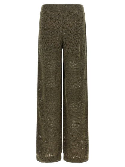 Brunello Cucinelli Track Flower Lace Pants