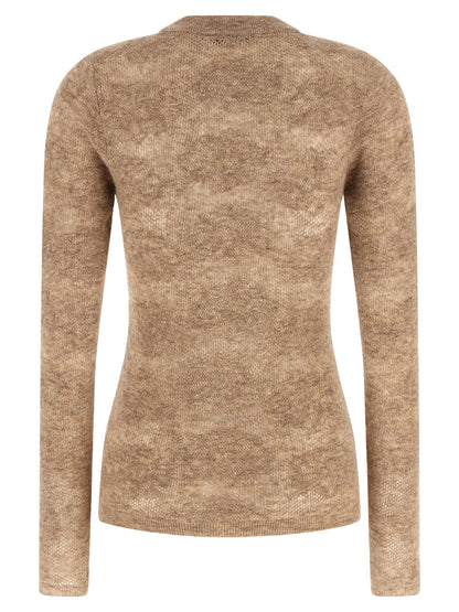 Brunello Cucinelli Beige Flower Lace Sweater