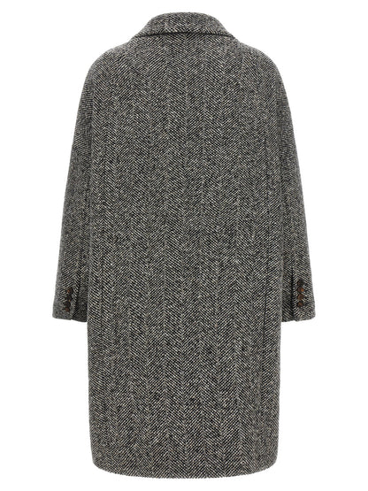 Brunello Cucinelli Dazzling Chevron Coat