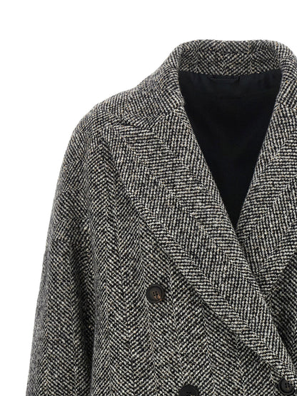Brunello Cucinelli Dazzling Chevron Coat