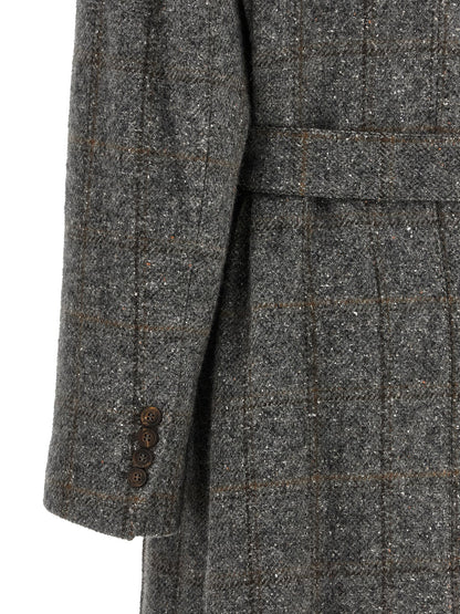 Brunello Cucinelli Check Tweed Coat
