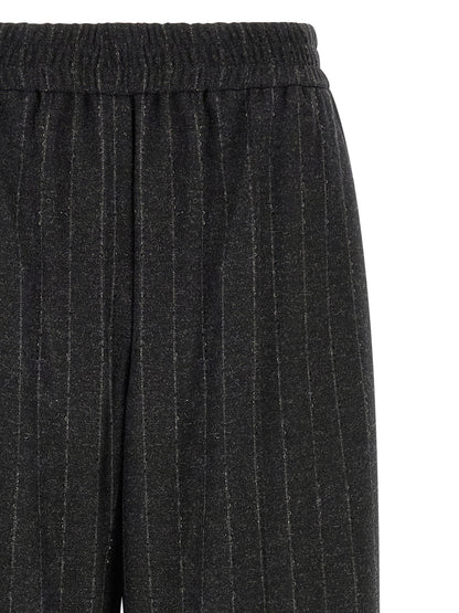 Brunello Cucinelli Micro Sequin Pinstripe Pants
