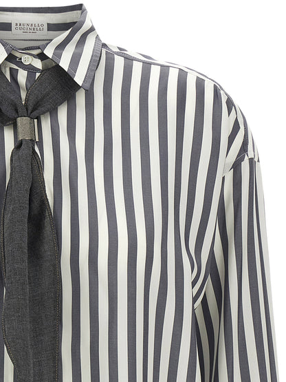 Brunello Cucinelli Shirt With Scarf