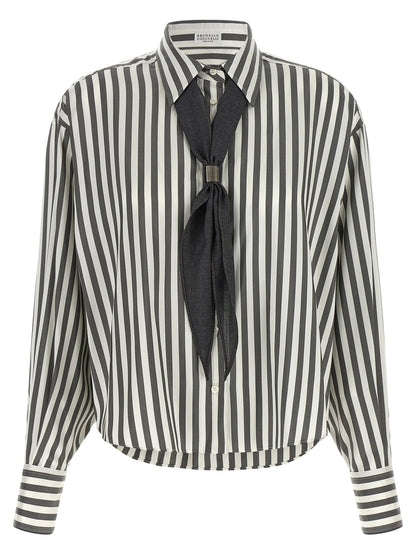 Brunello Cucinelli Shirt With Scarf
