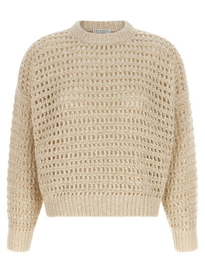 Brunello Cucinelli Dazzling Braids Sweater