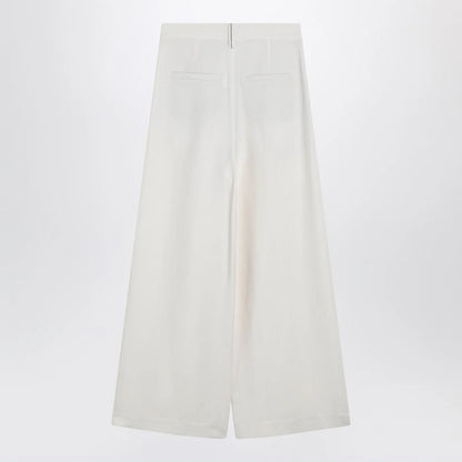 Brunello Cucinelli Ecru sartorial wrap trousers