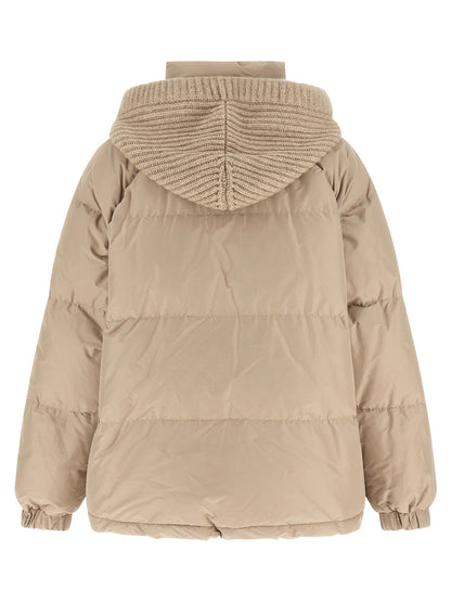 Brunello Cucinelli Beige Taffeta Down Jacket