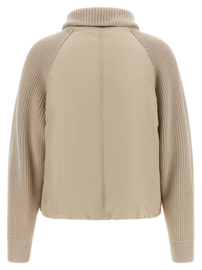 Brunello Cucinelli Knit Insert Down Jacket