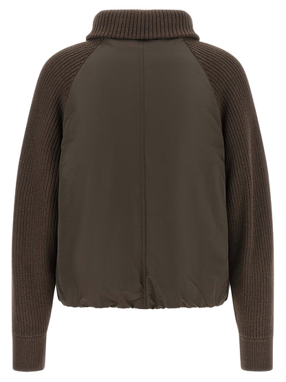 Brunello Cucinelli Knit Insert Down Jacket