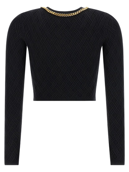 Elisabetta Franchi Jewel Zip Puller Cardigan