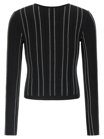 Elisabetta Franchi Cropped Knit Cardigan