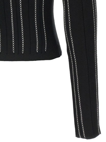 Elisabetta Franchi Cropped Knit Cardigan